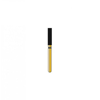 DIATECH Diamond FG Instrument Gold Plated (P/5) Cylinder/Black - G837-314-018-8-MLX