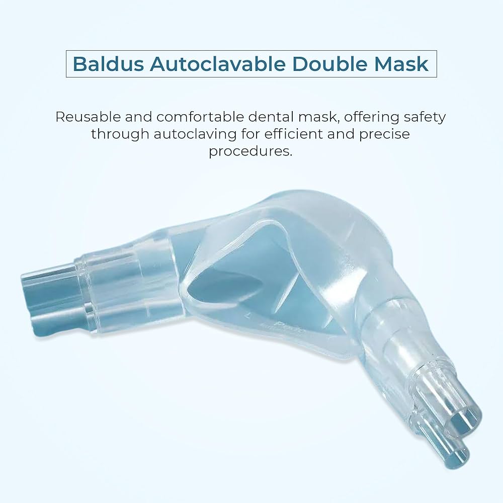 Baldus Double Mask Adult Scavenger System Transparent Autoclavable