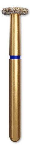 DIATECH Diamond FG Instrument Gold Plated (1 pcs) G909-314-040-1.5-ML - Round Edge Wheel/Blue