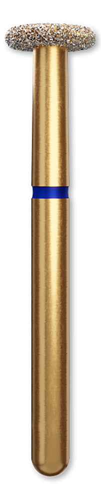 DIATECH Diamond FG Instrument Gold Plated (1 pcs) G909-314-055-2-ML - Round Edge Wheel/Blue