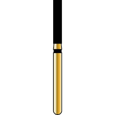 DIATECH Diamond FG Instrument Gold Plated (P/5) Cylinder/Black - G837-314-016-8-MLX