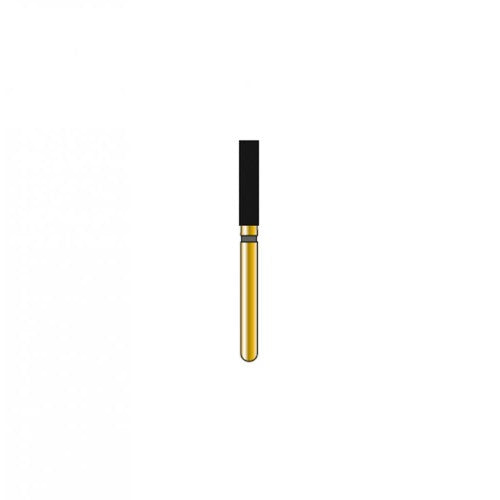 DIATECH Diamond FG Instrument Gold Plated (P/5) Cylinder/Black - G837-314-018-8-MLX
