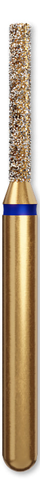 DIATECH Diamond FG Instrument Gold Plated (P/5) Cylinder/Blue - G837-314-012-7-ML